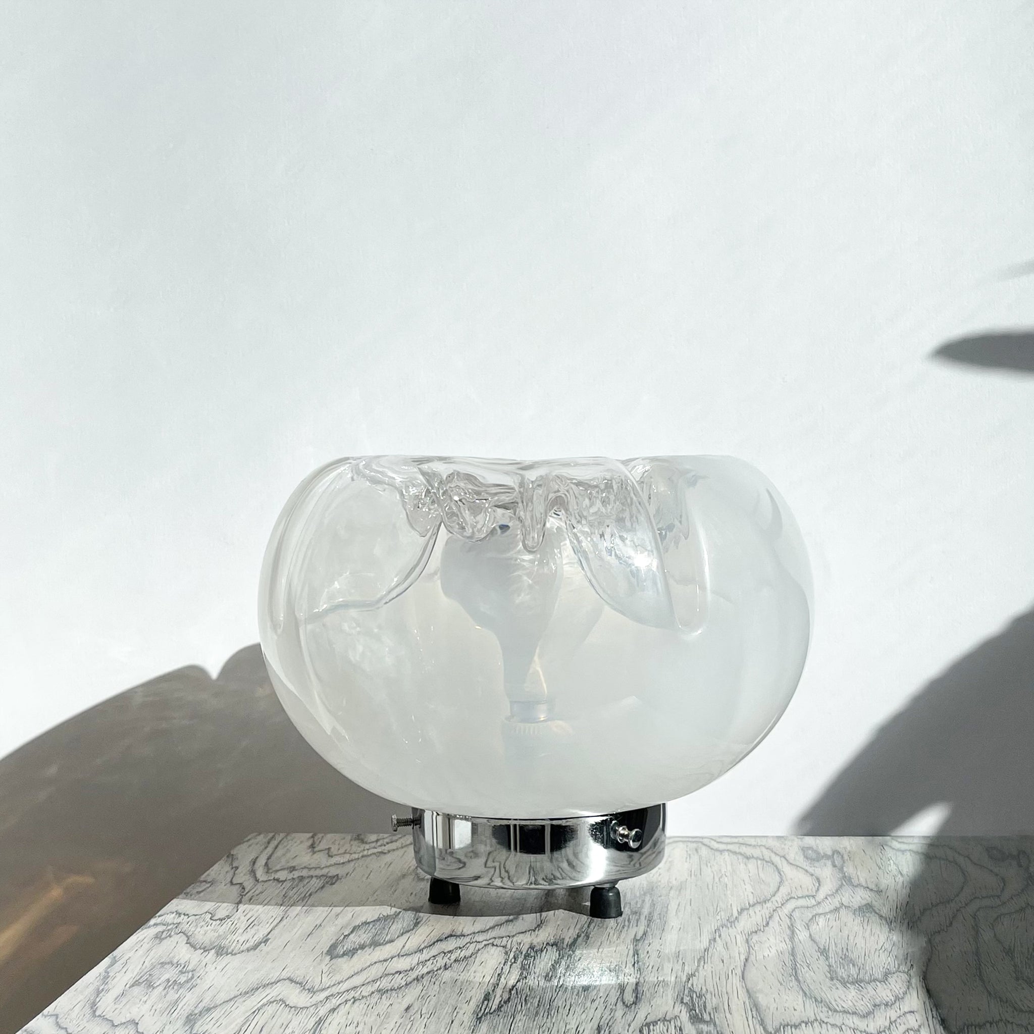 Space Age membrane Murano glass lamp, Italy, 1970s.