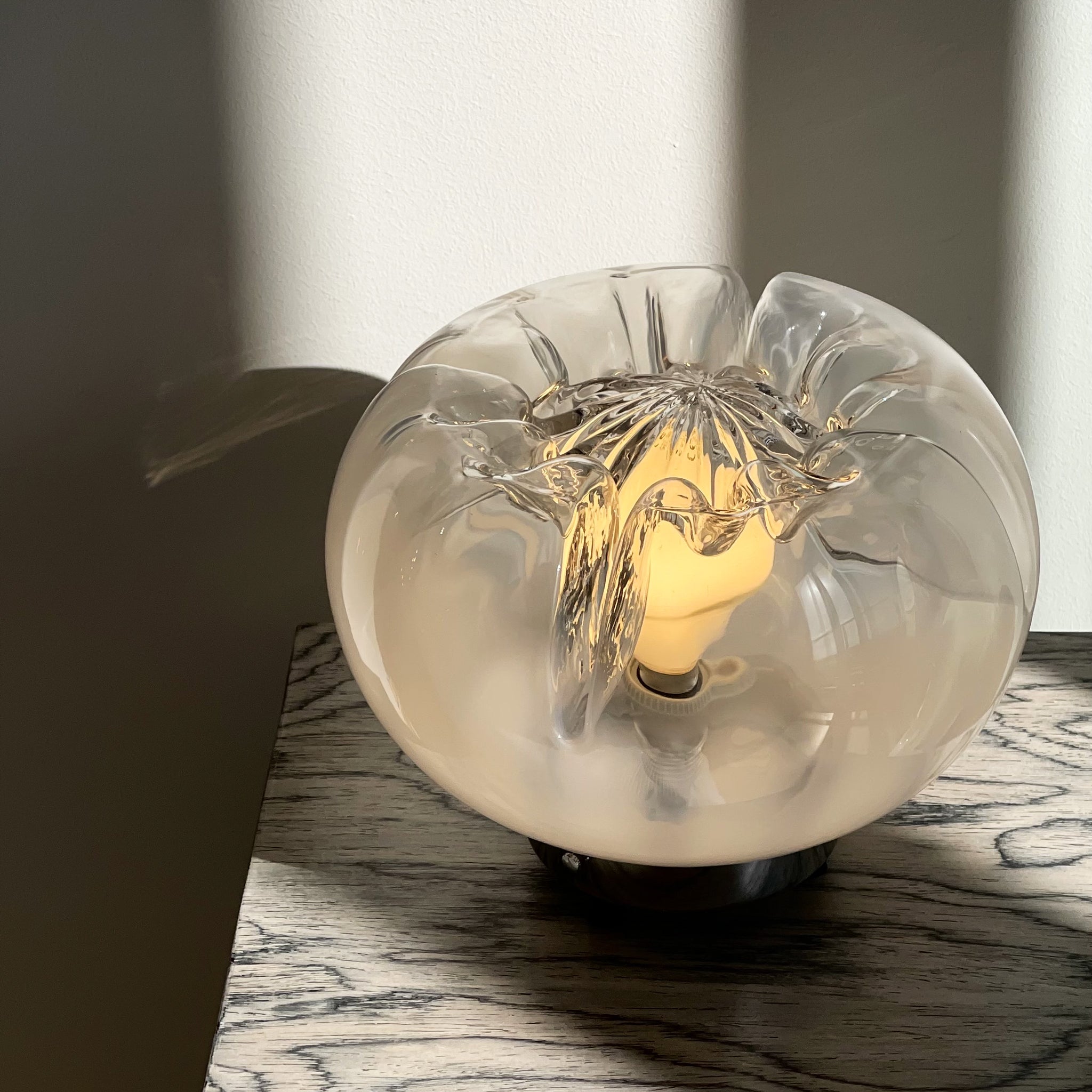 Space Age membrane Murano glass lamp, Italy, 1970s.