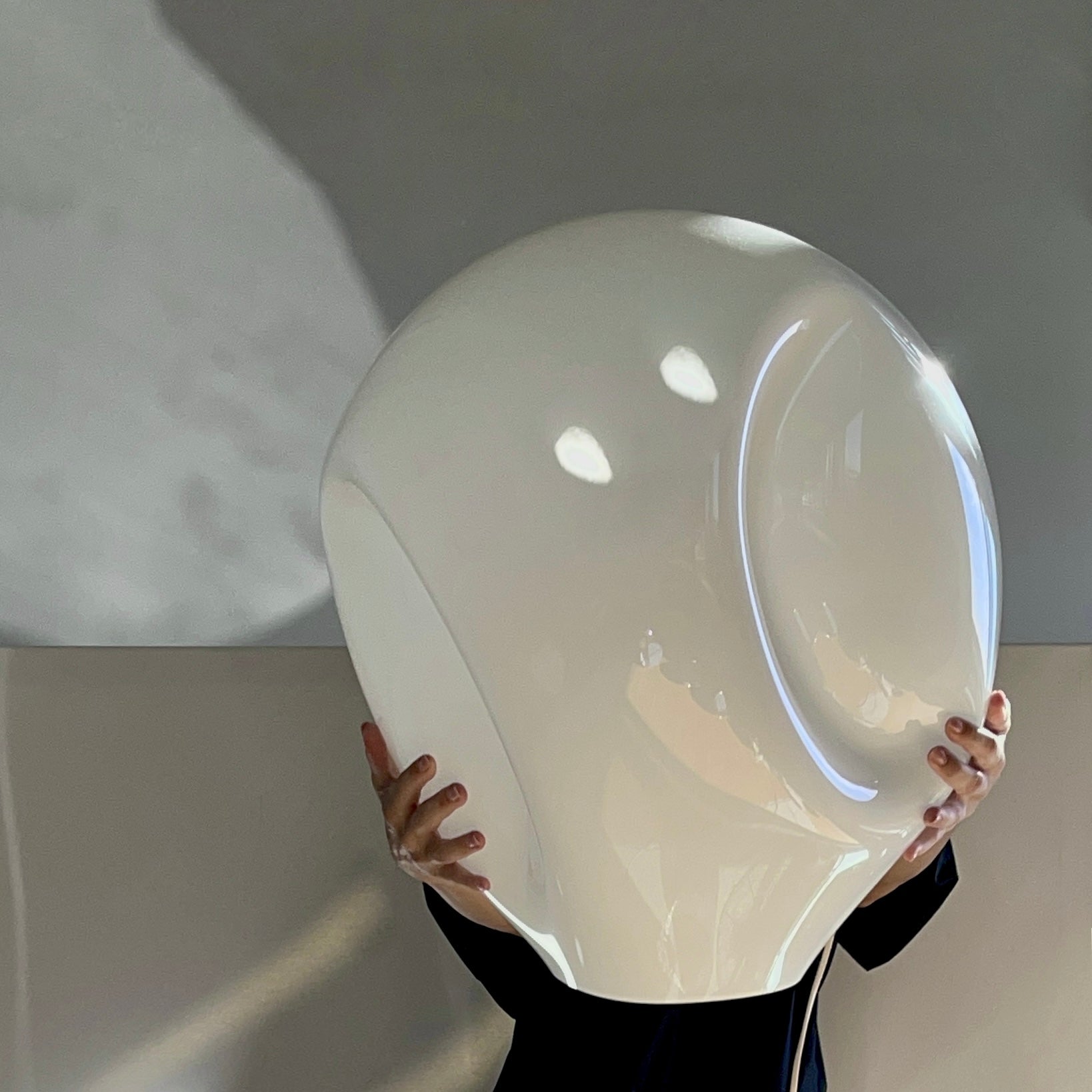 Giant munega lamp by Vistosi, Italy, 1970 — The moon in the room.