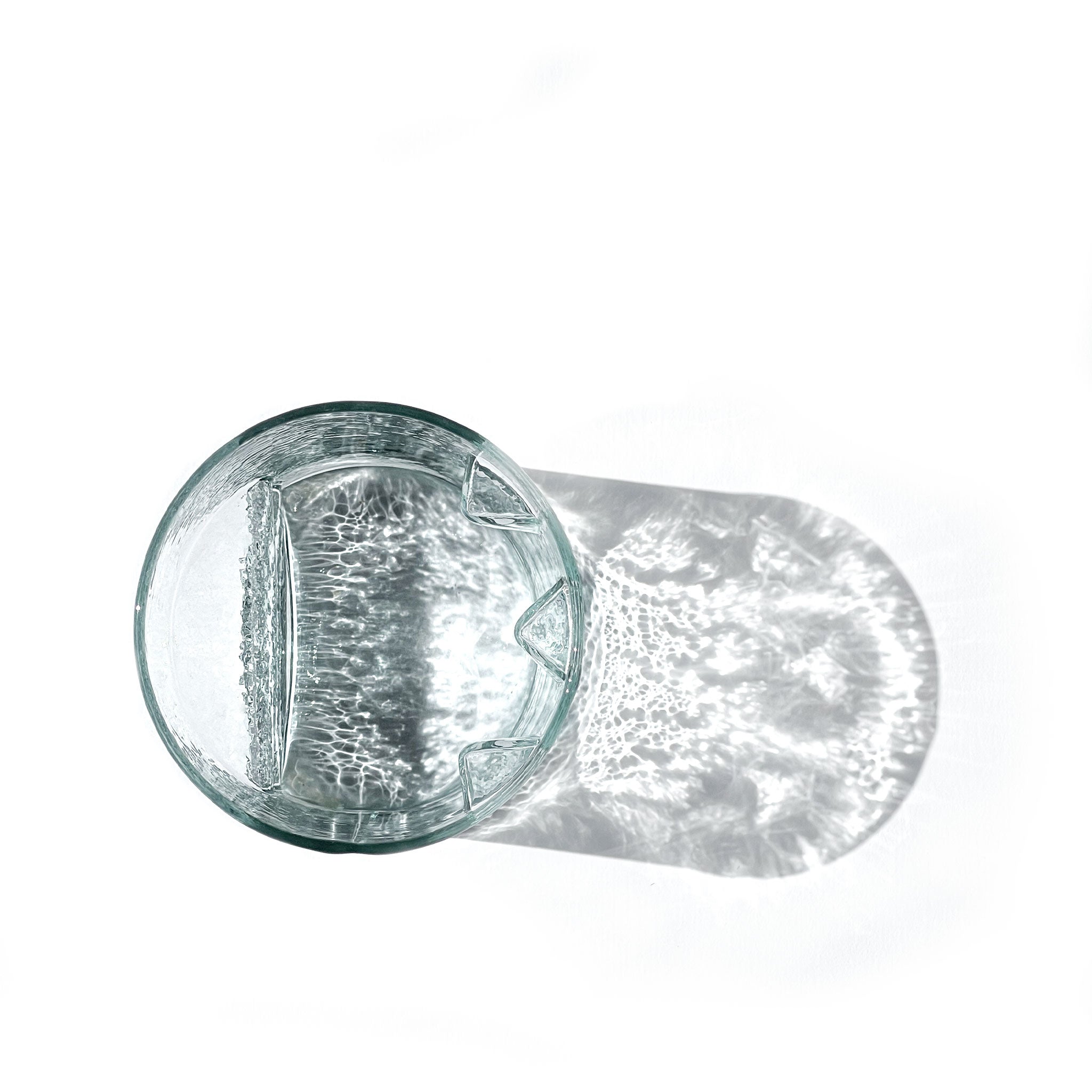 Set of 4 playful postmodern glasses with tactile indentations, 1980s.