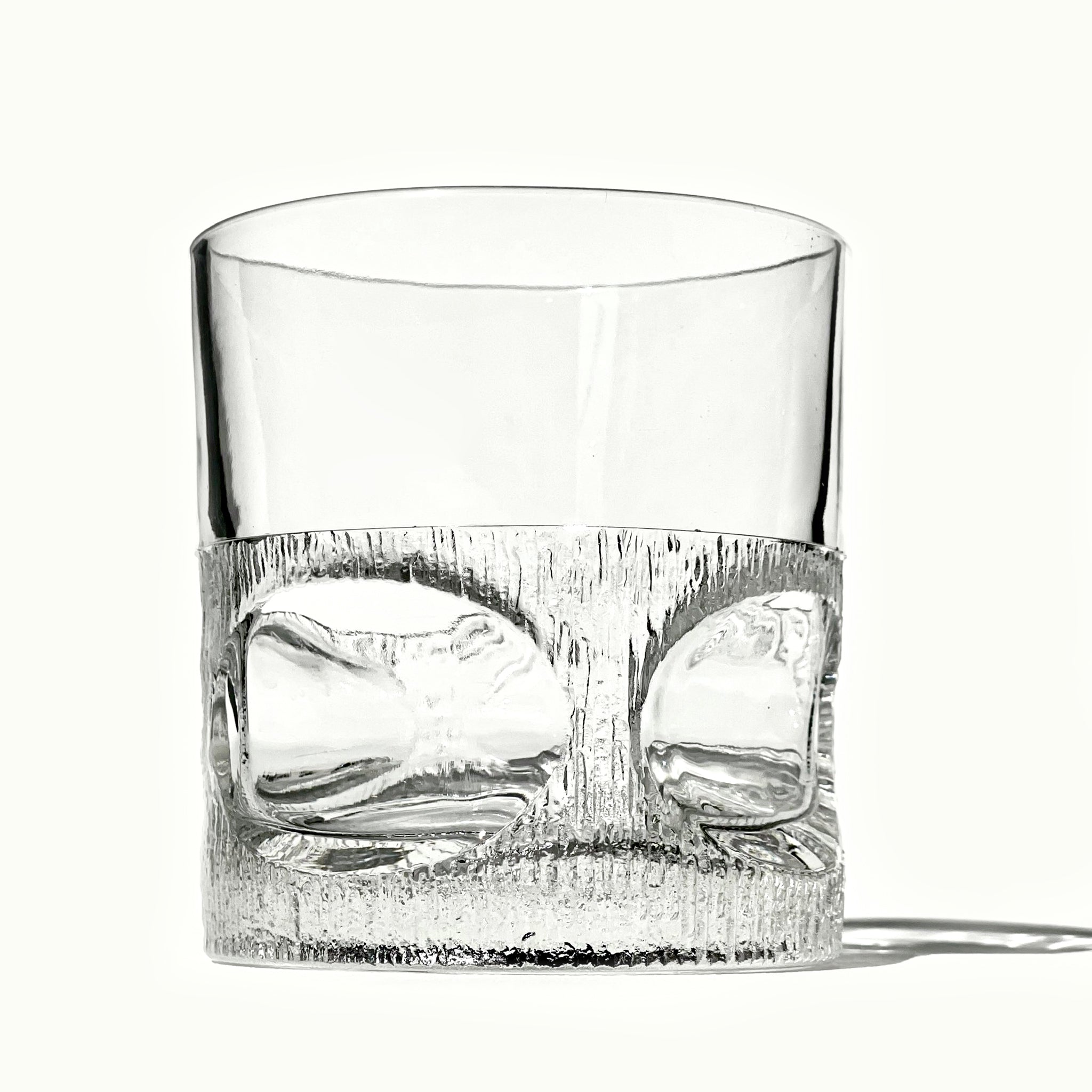 Set of 4 textured old fashioned glasses, 1970s.
