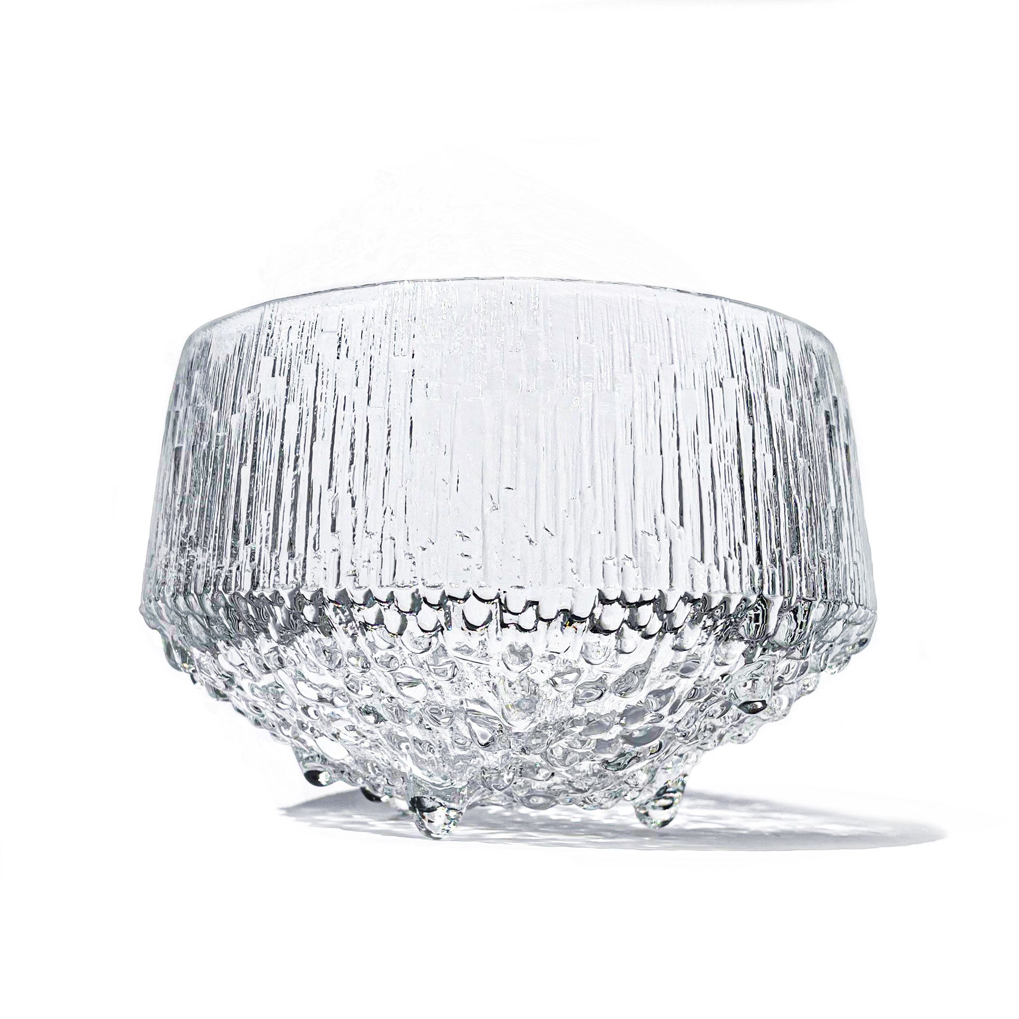 Ultima Thule textured glass bowl designed by Tapio Wirkkala for