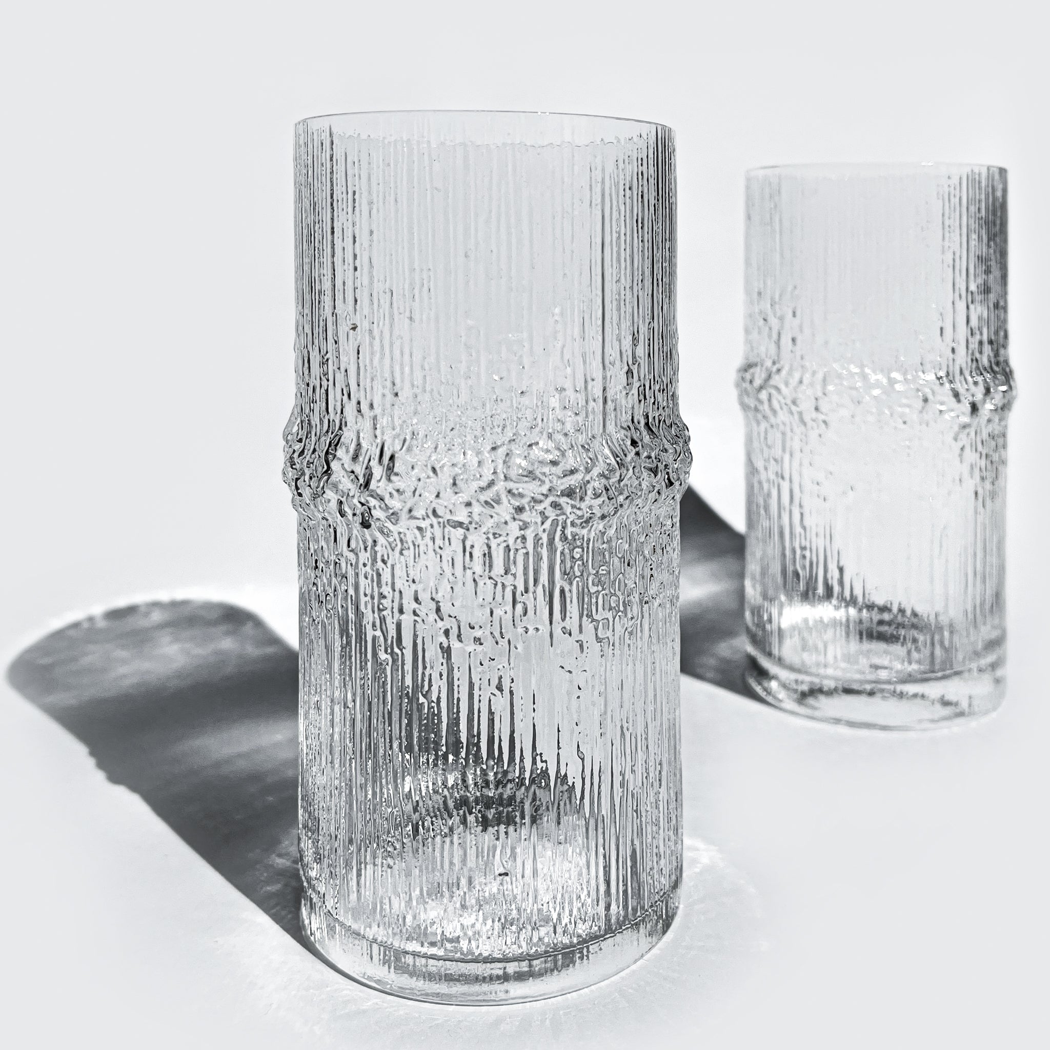 Set of 2 Niva glasses by Tapio Wirkkala for Iittala, Finland, 1970s.
