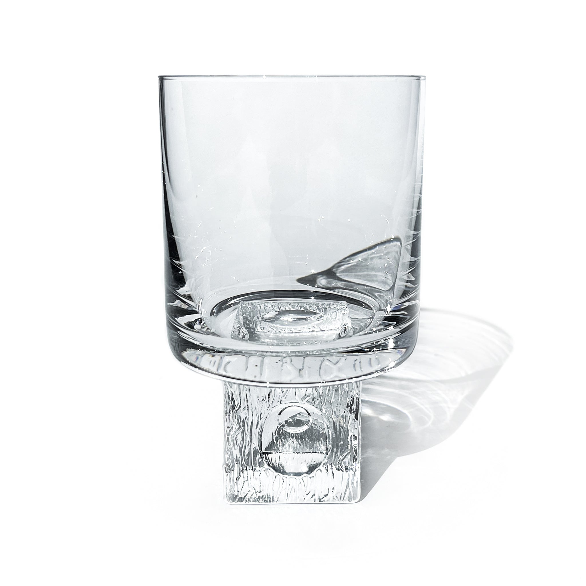 Set of 4 ice cube base crystal glasses, Kristall, Italy, 1970s.