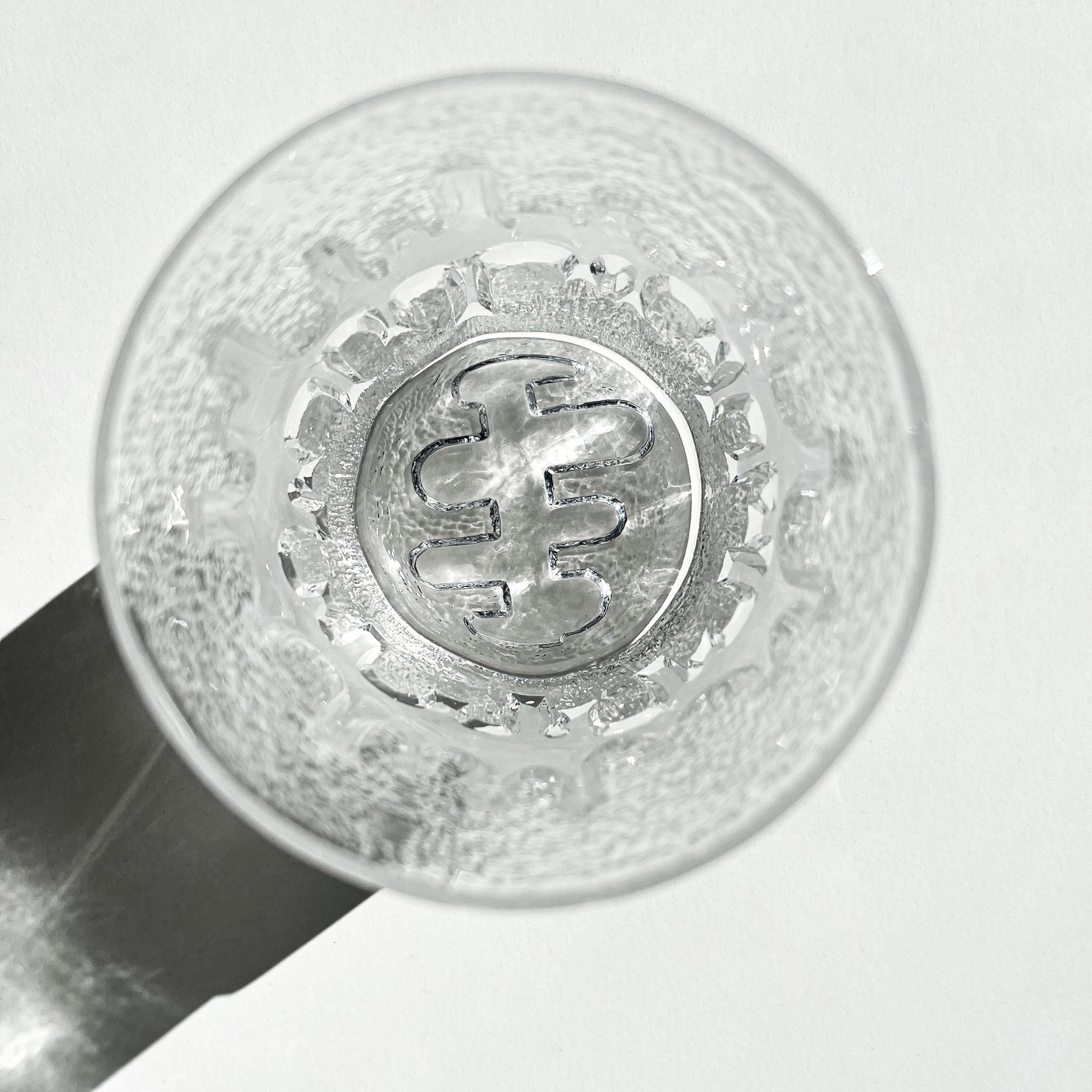 Set of 4 ice-like glasses, 1970s.