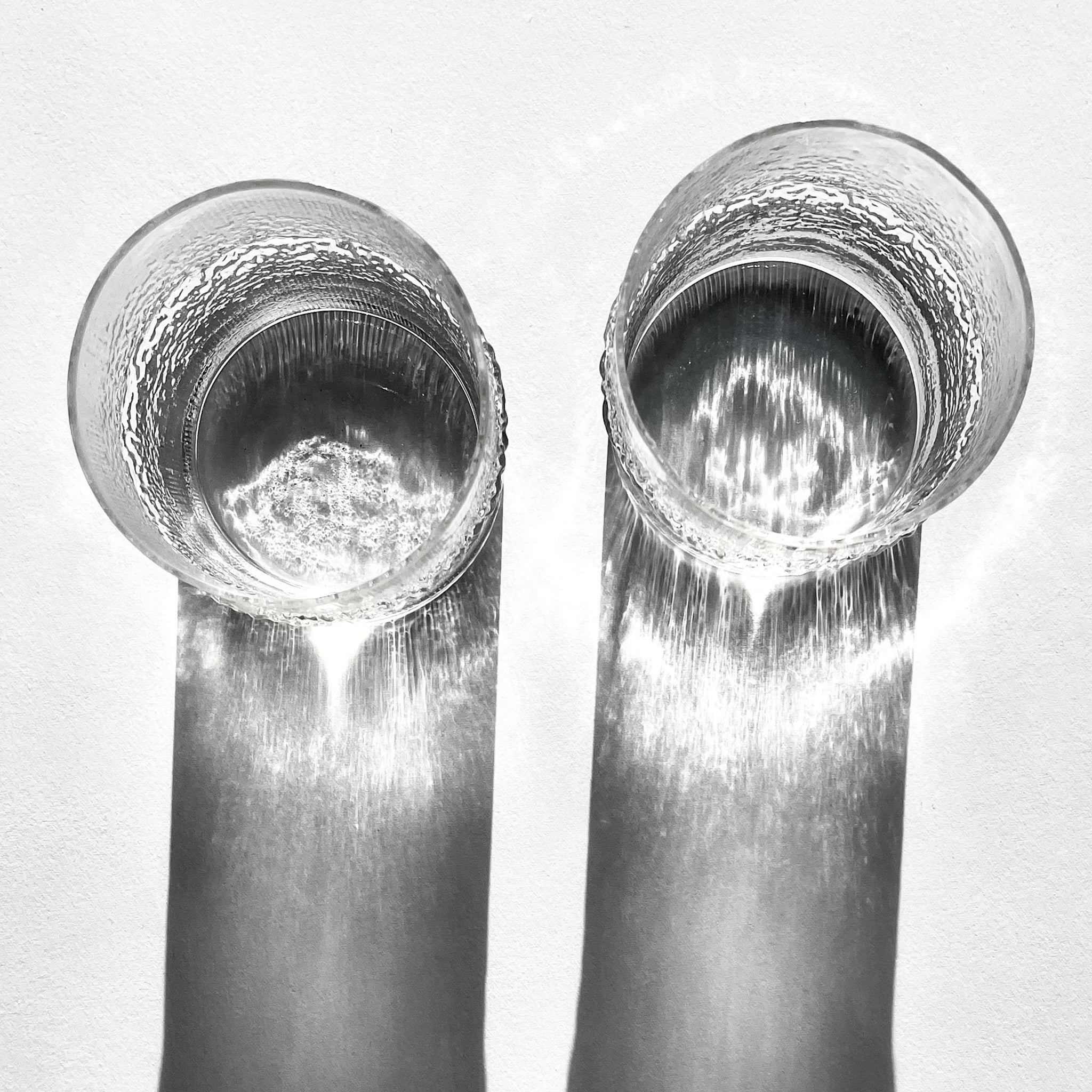 Set of 2 Niva whisky glasses by Tapio Wirkkala for Iittala, Finland, 1970s.