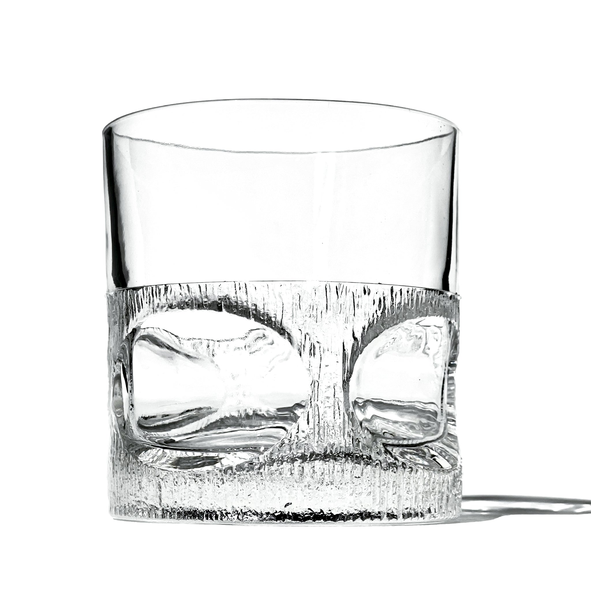 Set of 4 textured old fashioned glasses, 1970s.