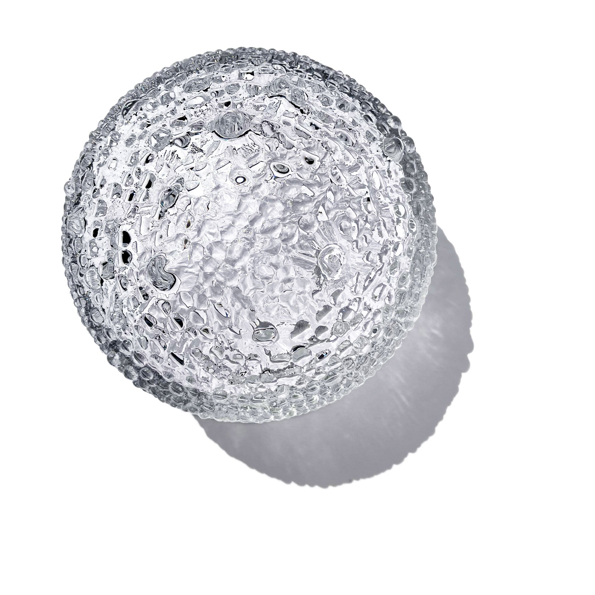 Ultima Thule textured glass bowl designed by Tapio Wirkkala for Iittala, Finland, 1970s.