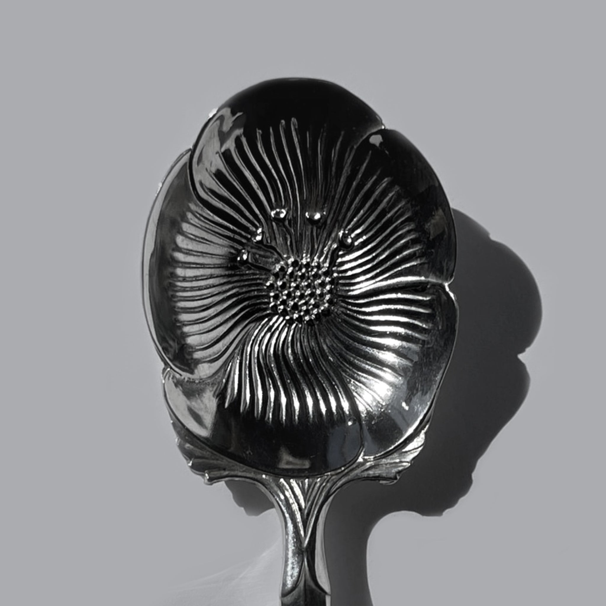 Floral silver spoon, ISC, 1990s.